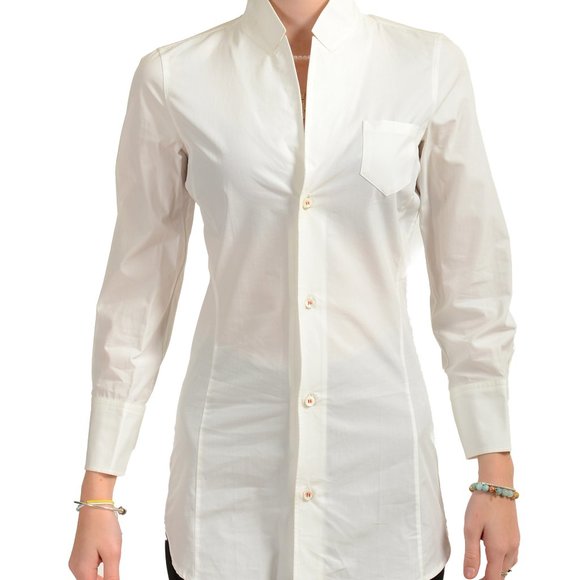 Dsquared2 Women's White  Long Sleeve Blouse Shirt US XS IT 38 - Picture 1 of 6